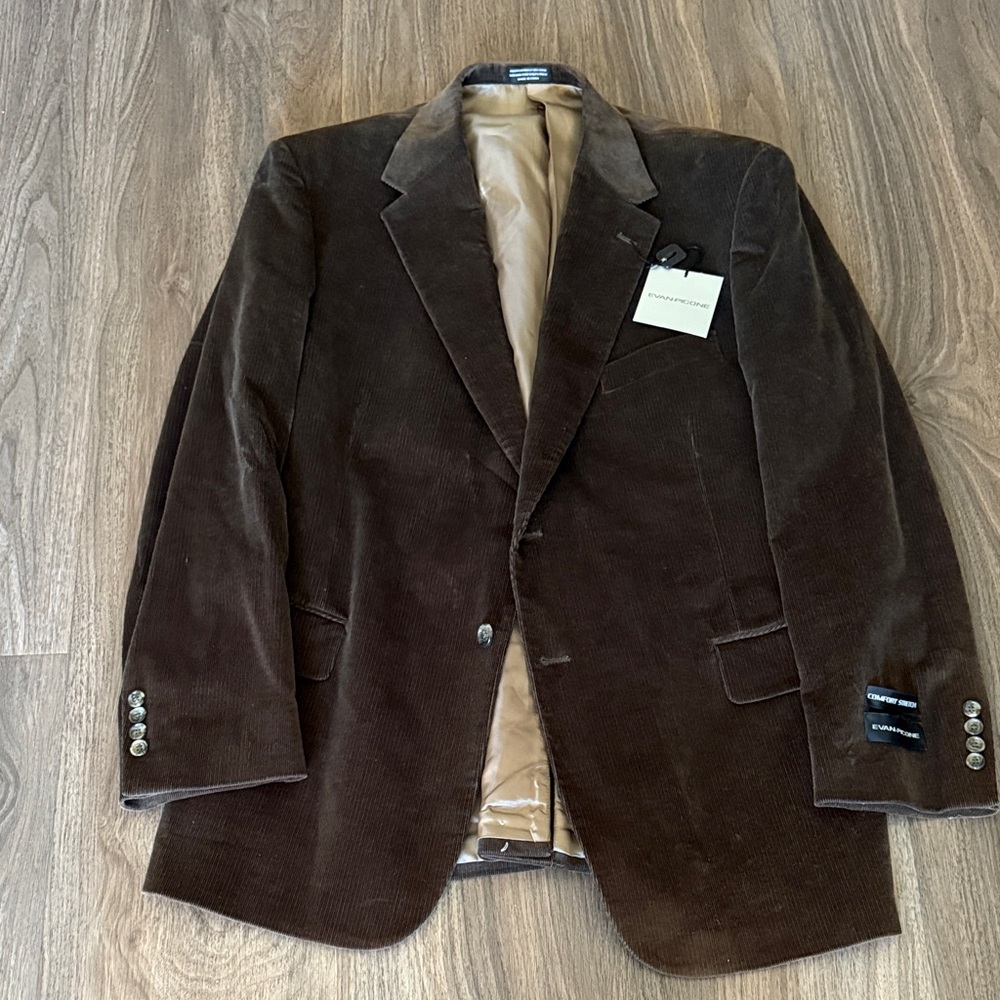 Evan Picone Brown Corduroy Blazer